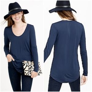 J. Crew Tops - NWT J. Crew Drapey scoopneck long-sleeve T-shirt J. Crew Tops - NWT J. Crew Drapey scoopneck long-sleeve T-shirt